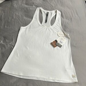 Vuori Women's White Tank Daily Crop Top Size Large